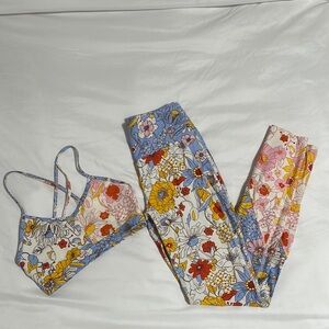 Forever 21 Multicolor Floral Activewear Set
